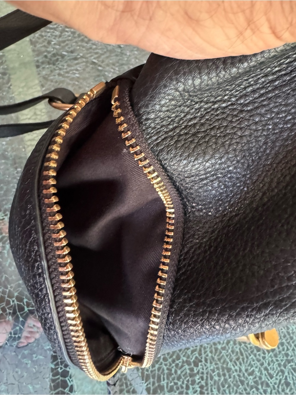 Rebecca Minkoff Black Leather women’s Backpack with Gold Hardware - Picture 10 of 10